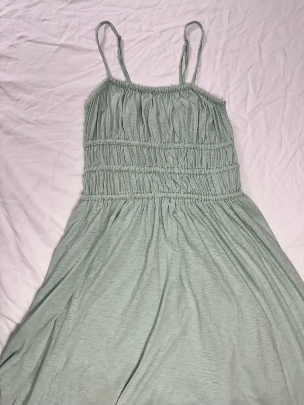 American Eagle Smocked Sun Dress - Mint Green